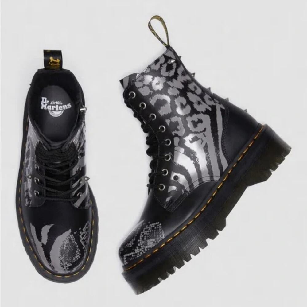 Dr. Martens Jadon Animal Clash Print Leather Unisex Boots men's 5 women's 6 new! - Picture 5 of 10